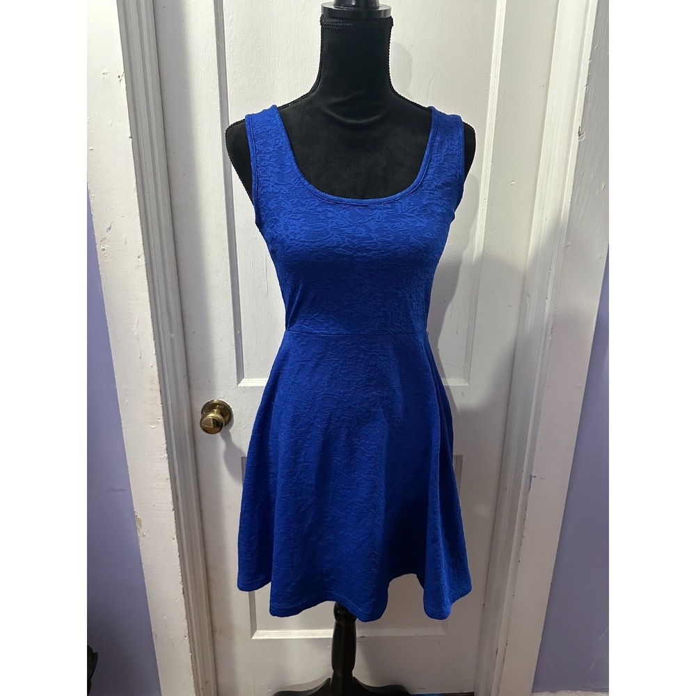 5th‎ & Love Blue Fit and Flare Dress in S
